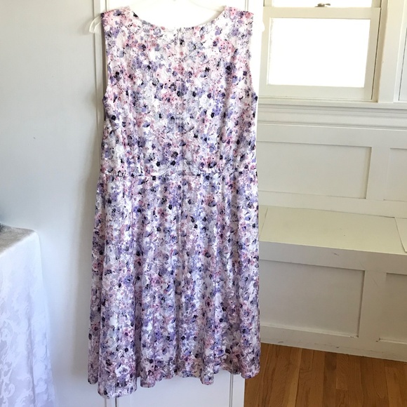 LANE BRYANT Lace Floral Fit and Flare Dress White Pink Women’s Plus Size 20 1X - Picture 6 of 16